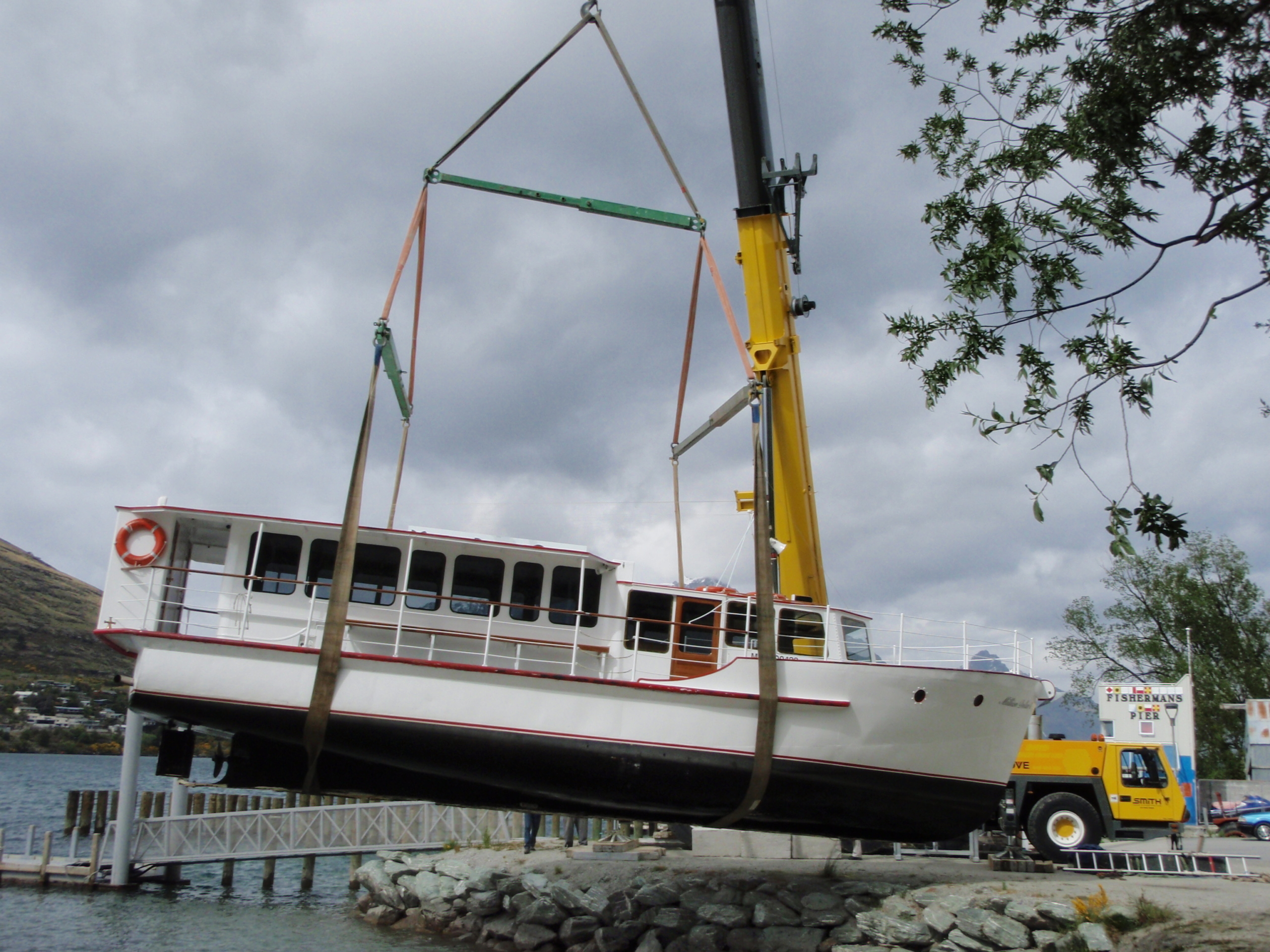 Million Dollar Cruise Boat in Transit